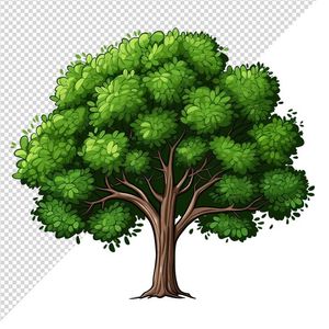 Ảnh cây cổ thụ vector file PNG dạng pixel - S049
