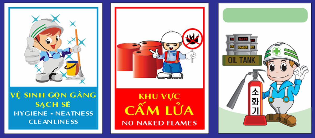 Biển khu vực cấm lửa - vệ sinh gọn gàng sạch sẽ file vector coreldraw