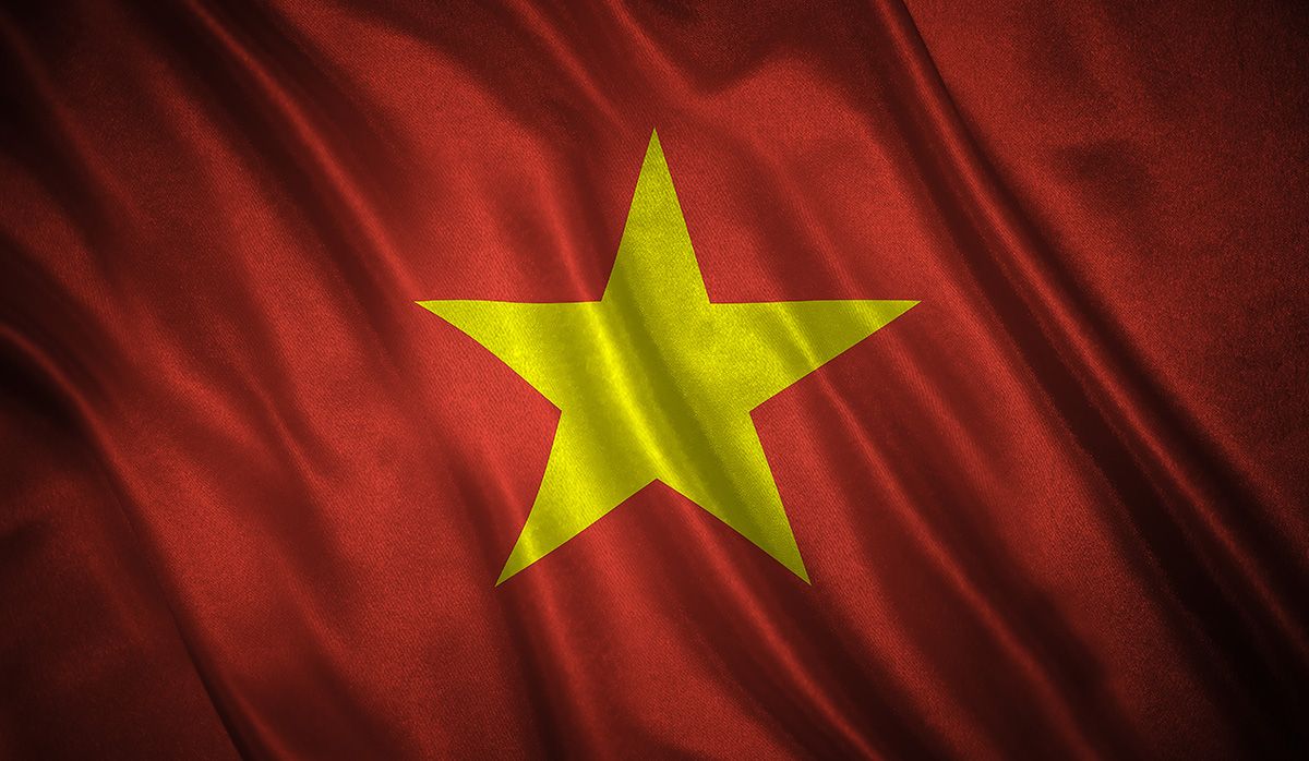 Mẫu background nền cờ Việt Nam tung bay mẫu số 138