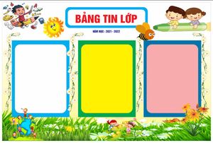 Bảng tin lớp học tiểu học – File Corel
