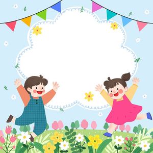 Mẫu poster2 trẻ em vui chơi vector CR770