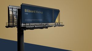 Mockup biển quảng cáo lớn ngoài trời file PSD