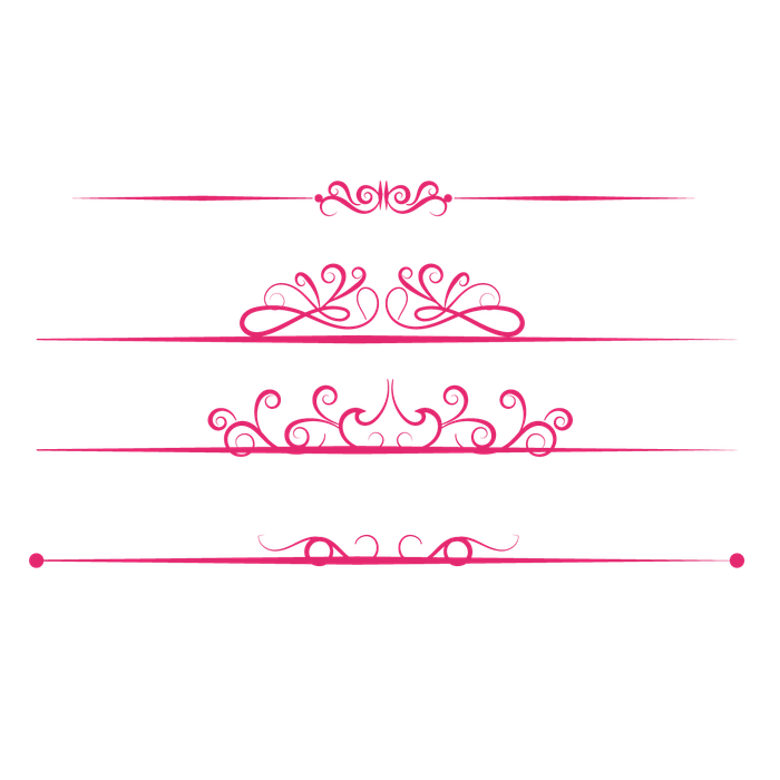 Mẫu đường hoa văn màu đỏ vector file PNG 065