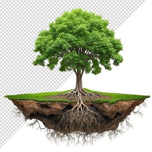 Ảnh cây xanh và rễ vector file PNG dạng pixel - S055