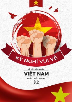 Poster nghỉ lễ ngày quốc khánh Việt Nam File PSD 10