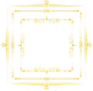 Mẫu khung hoa văn hình vuông màu vàng sang trọng vector file PNG 078