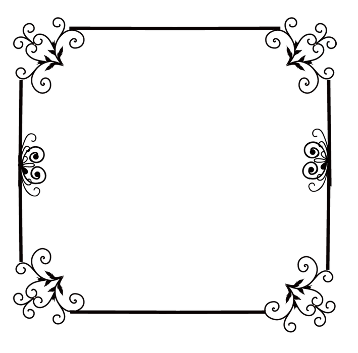 Mẫu khung hoa văn khung vuông vector File PNG 029