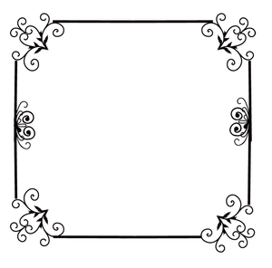 Mẫu khung hoa văn khung vuông vector File PNG 029