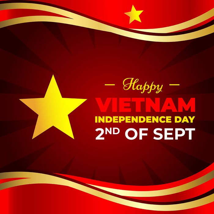 Mẫu poster chào mừng ngày quốc khánh Việt Nam 2-9 đỏ sang trọng PSD 37