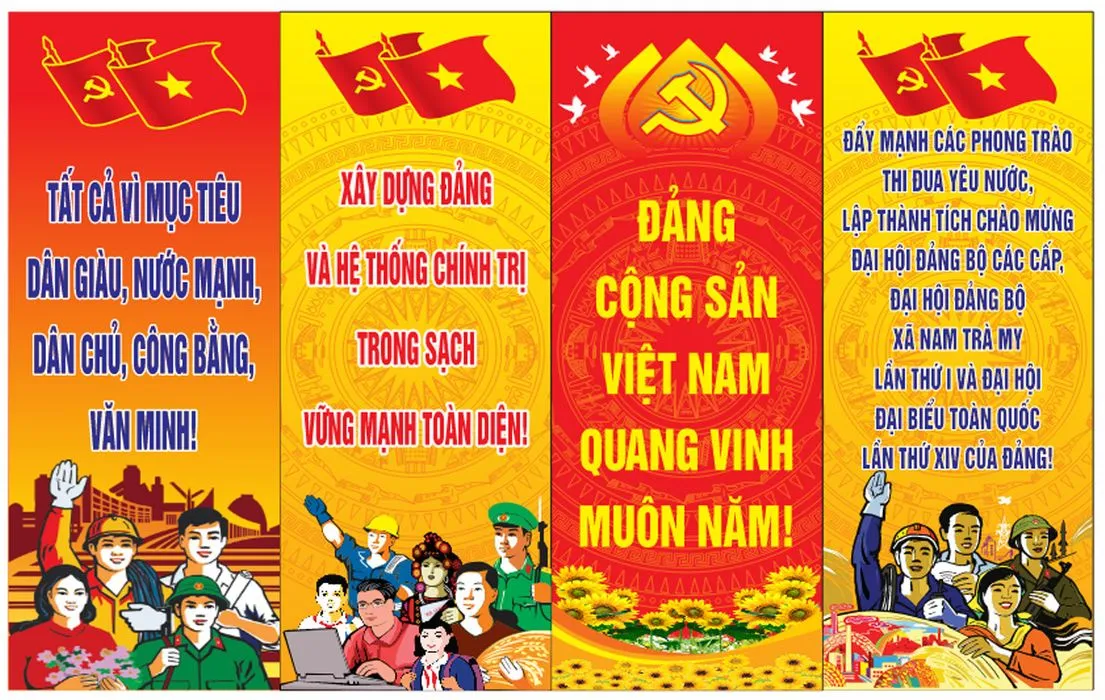 Bộ sưu tập mẫu phướn đai hội đại biểu đảng toàn quốc file corel 022