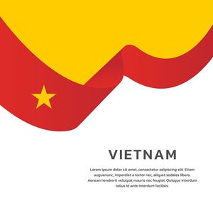 Ảnh background dải cờ Việt Nam tung bay vector mẫu số 150