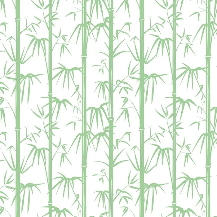 Mẫu pattern tre trúc vẽ tay màu xanh file AI 174