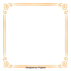 Mẫu khung hoa văn hình vuông màu vàng sang trọng vector file PNG 071