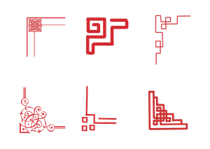 Mẫu khung hoa văn chất lượng cao vector File PNG 006