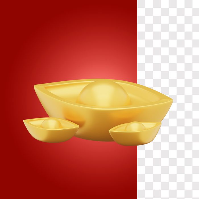 Ảnh 3 thỏi vàng sang trọng 3D File số 064