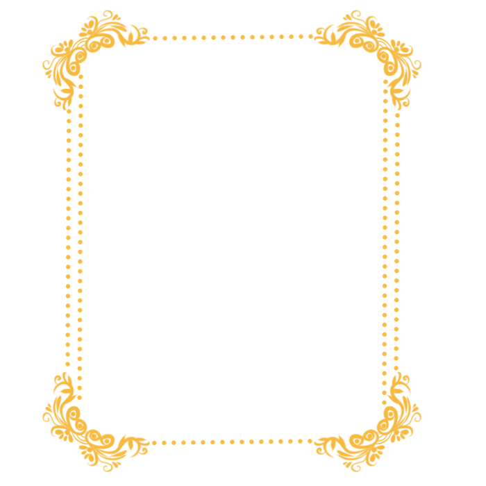 Mẫu khung hoa văn khung vuông chất lượng cao vector File PNG 030