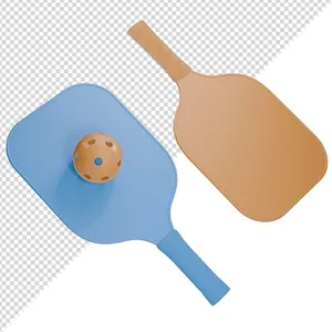 Ảnh minh họa 2 vượt Pickleball màu xanh nâu chất lượng cao - File PNG 020