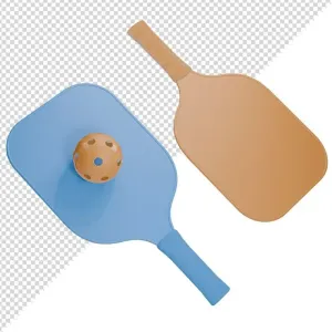 Ảnh minh họa 2 vượt Pickleball màu xanh nâu chất lượng cao - File PNG 020