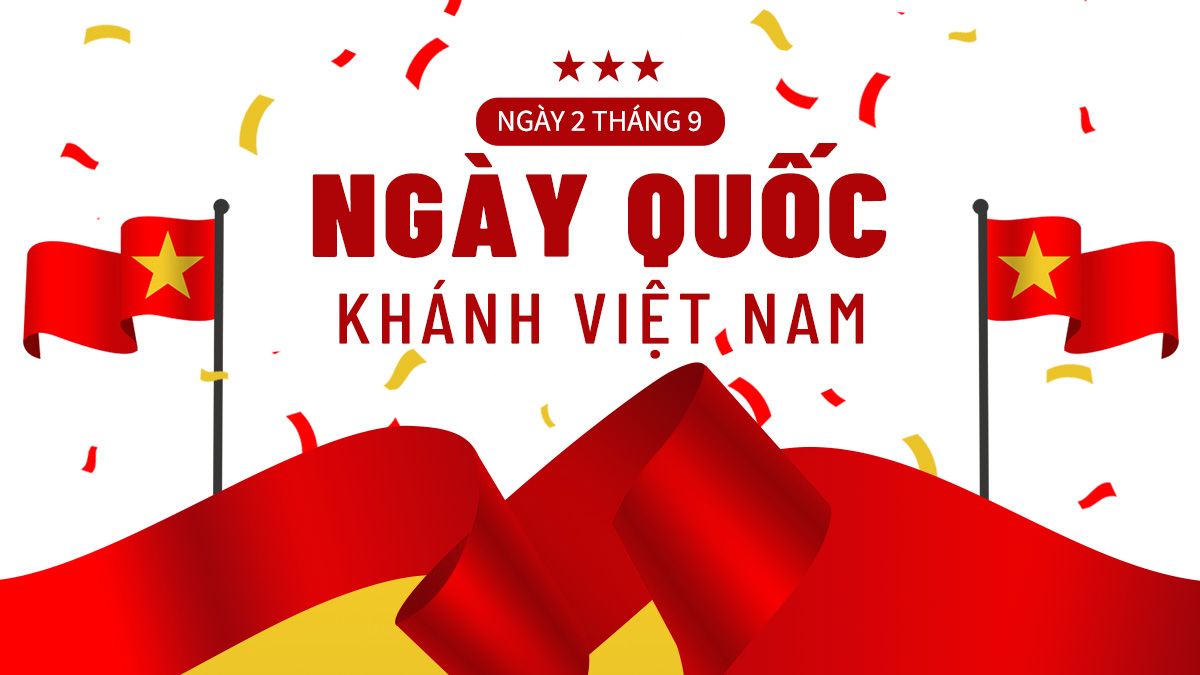 Mẫu banner chào mừng ngày quốc khánh Việt Nam 2-9 nền trắng PSD 36