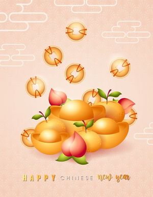 Mẫu thiệp mừng năm mới thỏi vàng lấp lánh File số 046