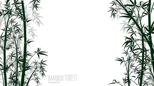 Backgroud ảnh minh họa cây tre màu xanh chân thực vector file AI 019