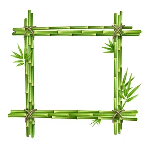 Mẫu khung ảnh tre trúc sang trọng file AI 175