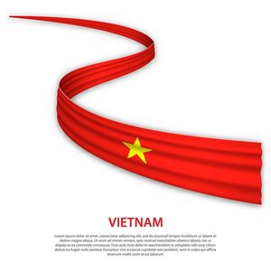 Ảnh dải cờ Việt Nam uốn lượn vector mẫu số 205