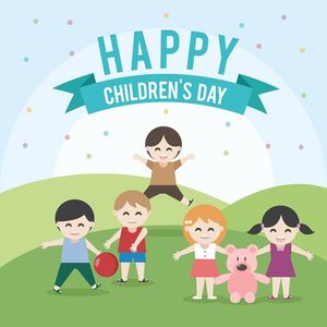Mẫu poster trẻ vui chơi dễ thương mừng ngày lễ của trẻ - CR1115