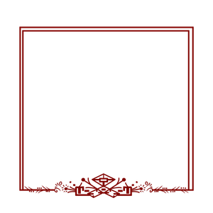Mẫu khung hoa văn hình vuông màu đỏ sang trọng vector file PNG 074