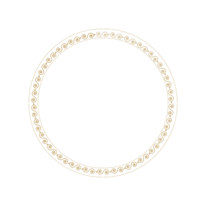 Mẫu khung hoa văn hình tròn màu vàng gold vector file PNG 049