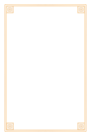 Mẫu khung hoa văn hình chữ nhật màu vàng gold sang trọng vector file PNG 037