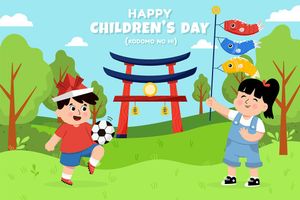 Ảnh banner, background trẻ em đá bóng mừng ngày lễ của trẻ - CR1177