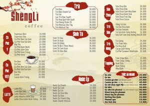 Menu quán Shengli – bảng gỗ Nhật Bản - File Corel