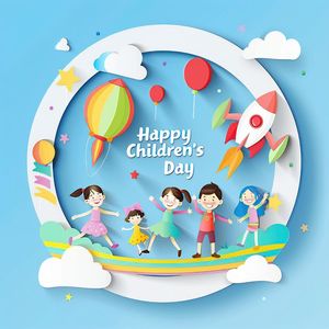 Mẫu poster trẻ em vui chơi mừng ngày quốc tế thiếu nhi CR566