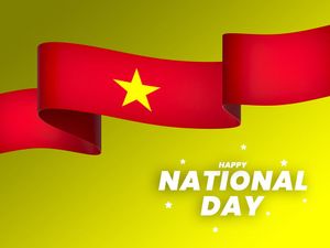 Ảnh background dải cờ Việt Nam tung bay vector mẫu số 171
