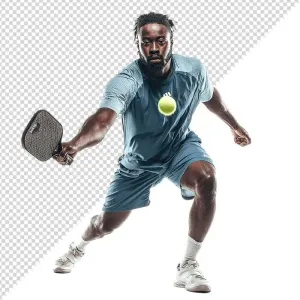 Ảnh vận động viên môn pickleball đang đánh bóng - File PNG 005
