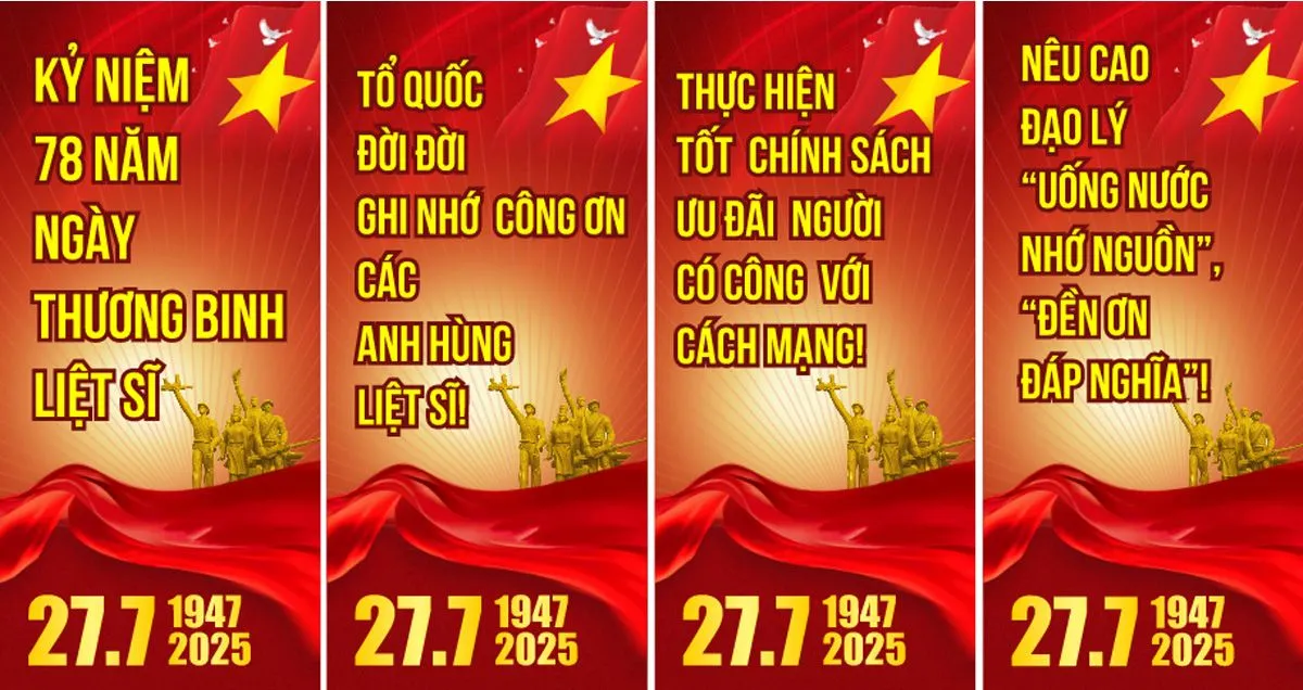 Phướn kỷ niệm 78 năm này thương binh liệt sĩ 27-7 chất lượng cao file corel