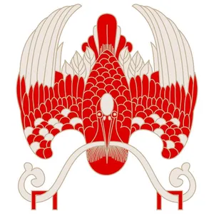 Mẫu ảnh minh họa phượng hoàng màu đỏ vector CR039