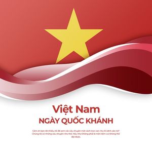 Poster Lá cờ Việt Nam với đường cong hình học và màu sắc ngày quốc khánh Việt Nam PSD 26