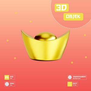 Hình ảnh thỏi vàng vector chất lượng cao 3D File CR 004
