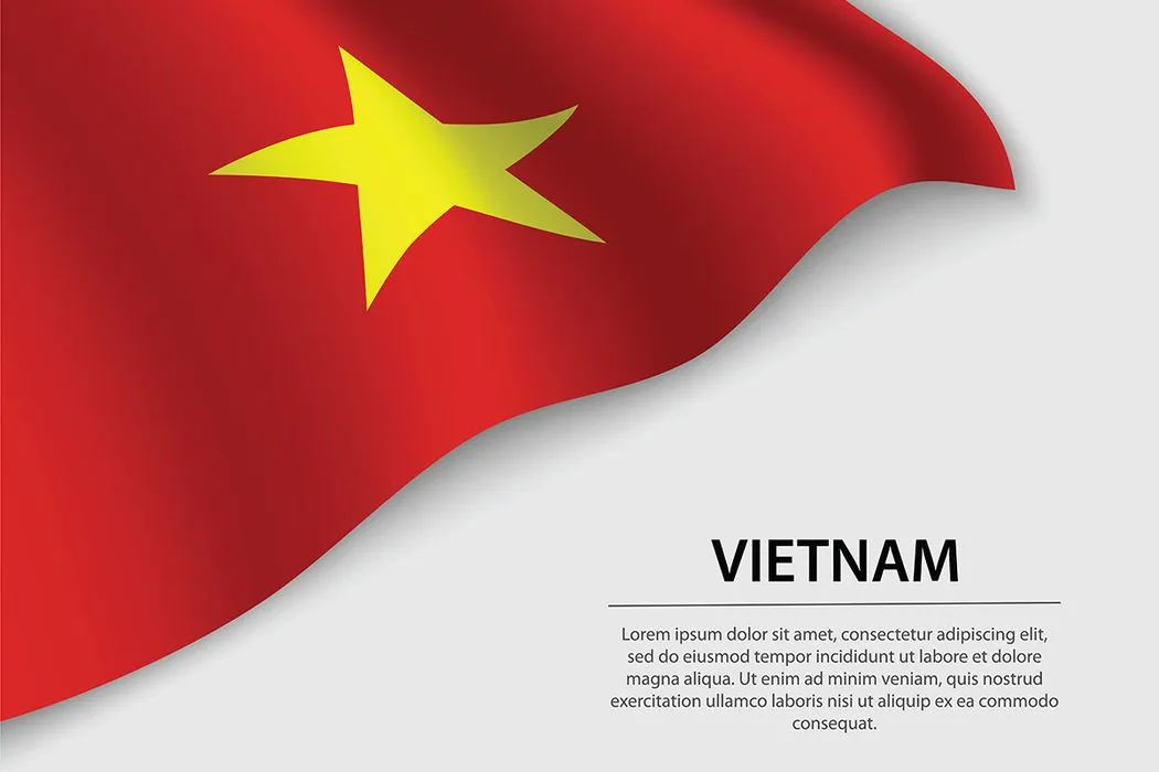 Background cờ Việt Nam tung bay uốn lượn File AI 095