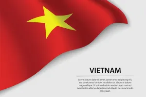 Background cờ Việt Nam tung bay uốn lượn File AI 095