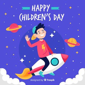Mẫu poster trẻ vui mừng vui chơi ngày lễ của trẻ vector CR701