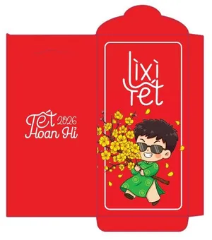 Bao Lì Xì Tết 2026 Phong Cách Hoạt Hình Dễ Thương - File CDR