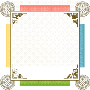 Mẫu khung hoa văn hình chữ nhật tối giản file PNG 053