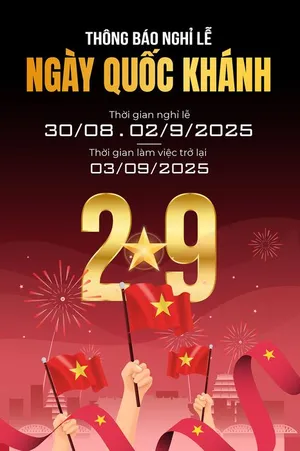 Poster thông báo nghỉ lễ ngày quốc khánh Việt Nam 2-9 File AI 003