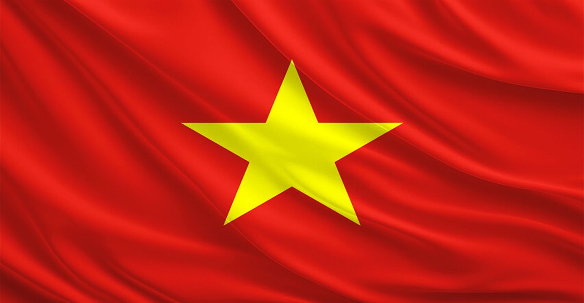 Mẫu background nền cờ Việt Nam tung bay mẫu số 153
