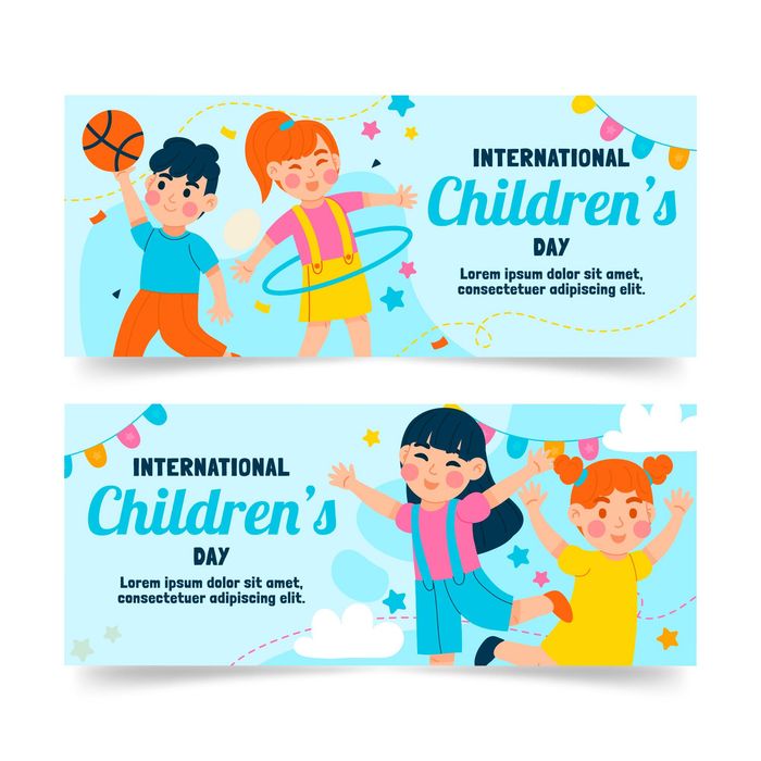 Mẫu banner trẻ vui chơi, tập thể thao lễ thiếu nhi - CR910