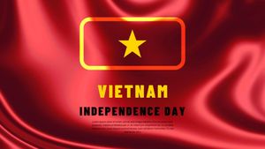 Banner chào mừng ngày quốc khánh Việt Nam nền cờ chất liệu lụa PSD 21