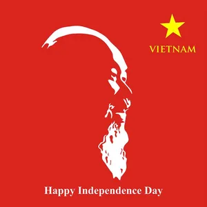 Ảnh minh họa chân dung Bác Hồ nền đỏ ngày quốc khánh Việt Nam - File AI 055